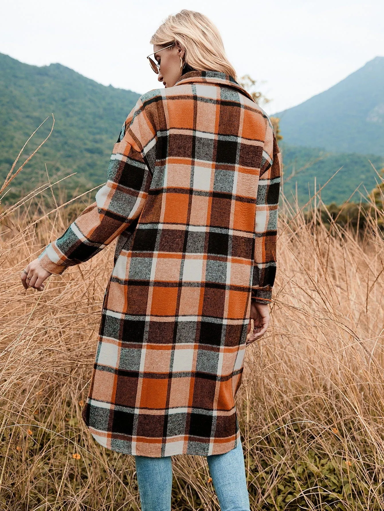 Celeste Longline Plaid Shacket