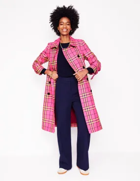 Cheltenham Trench Coat-Pink Neon Check