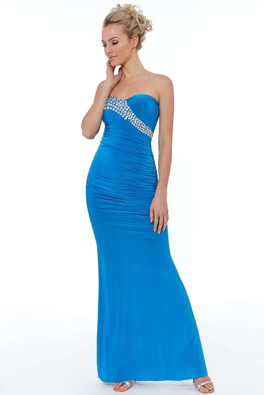 City Goddess Diamante Glam Maxi Dress