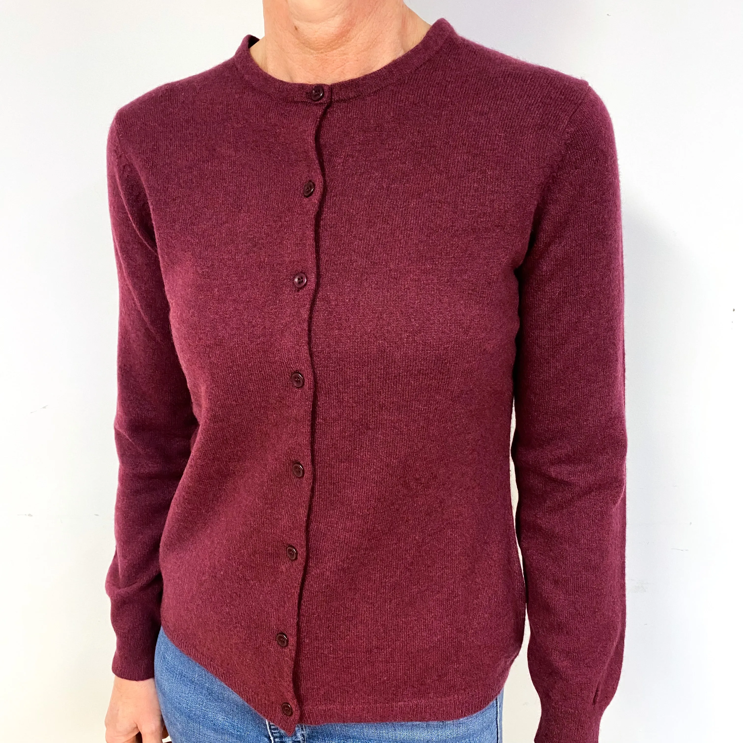 Claret Cashmere Cardigan Medium