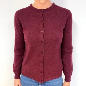 Claret Cashmere Cardigan Medium