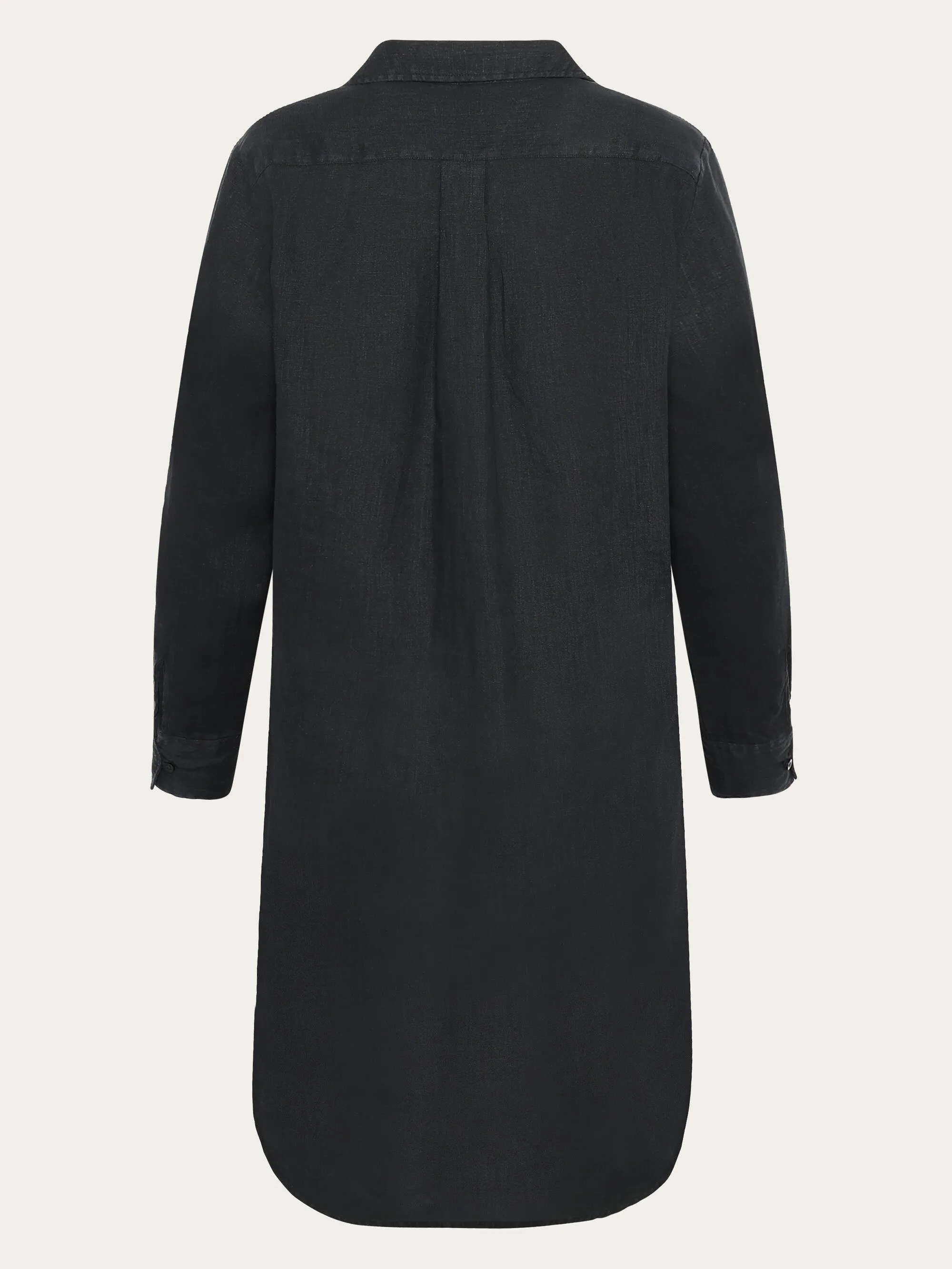 Classic linen dress - Black Jet