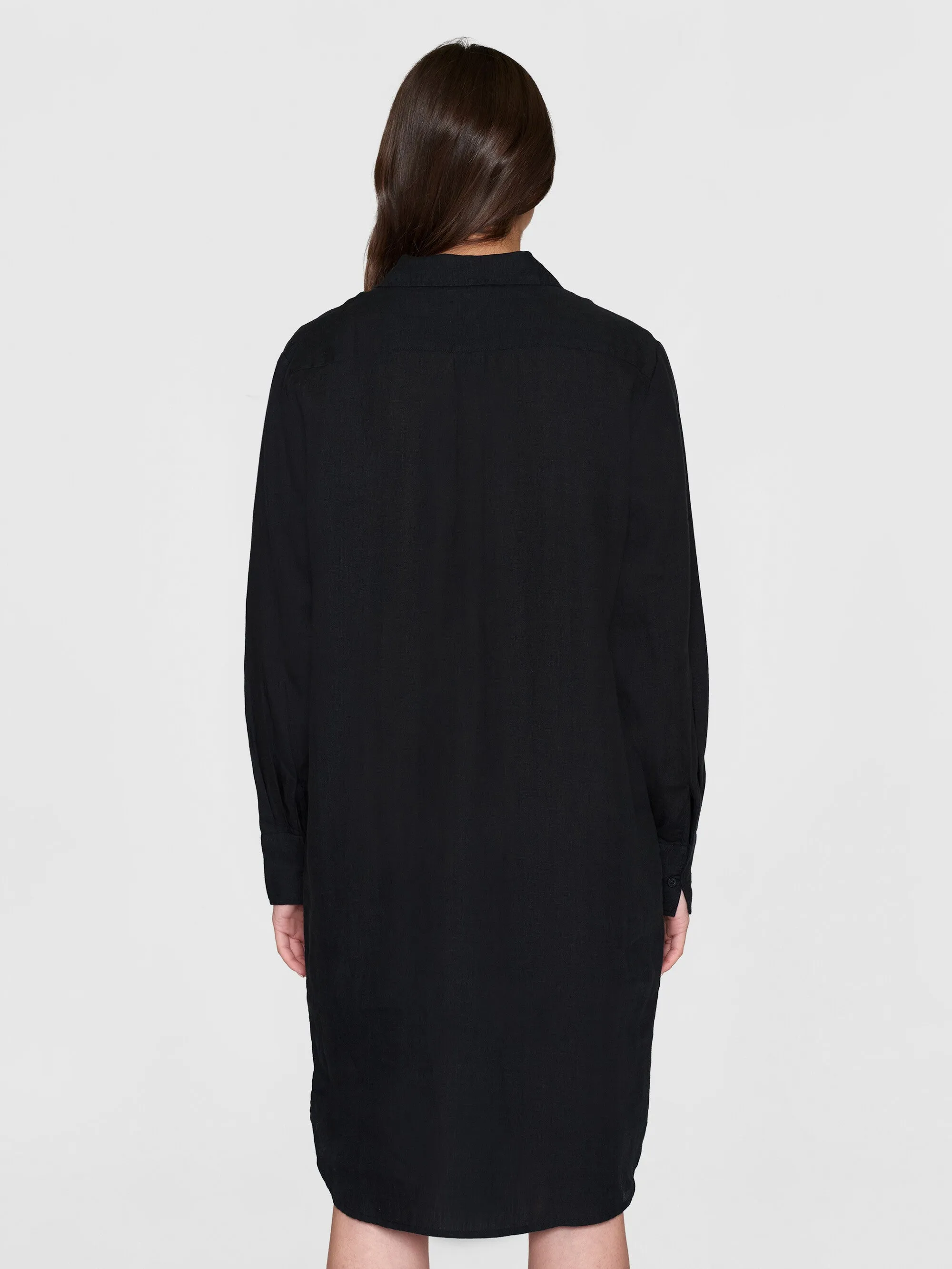 Classic linen dress - Black Jet