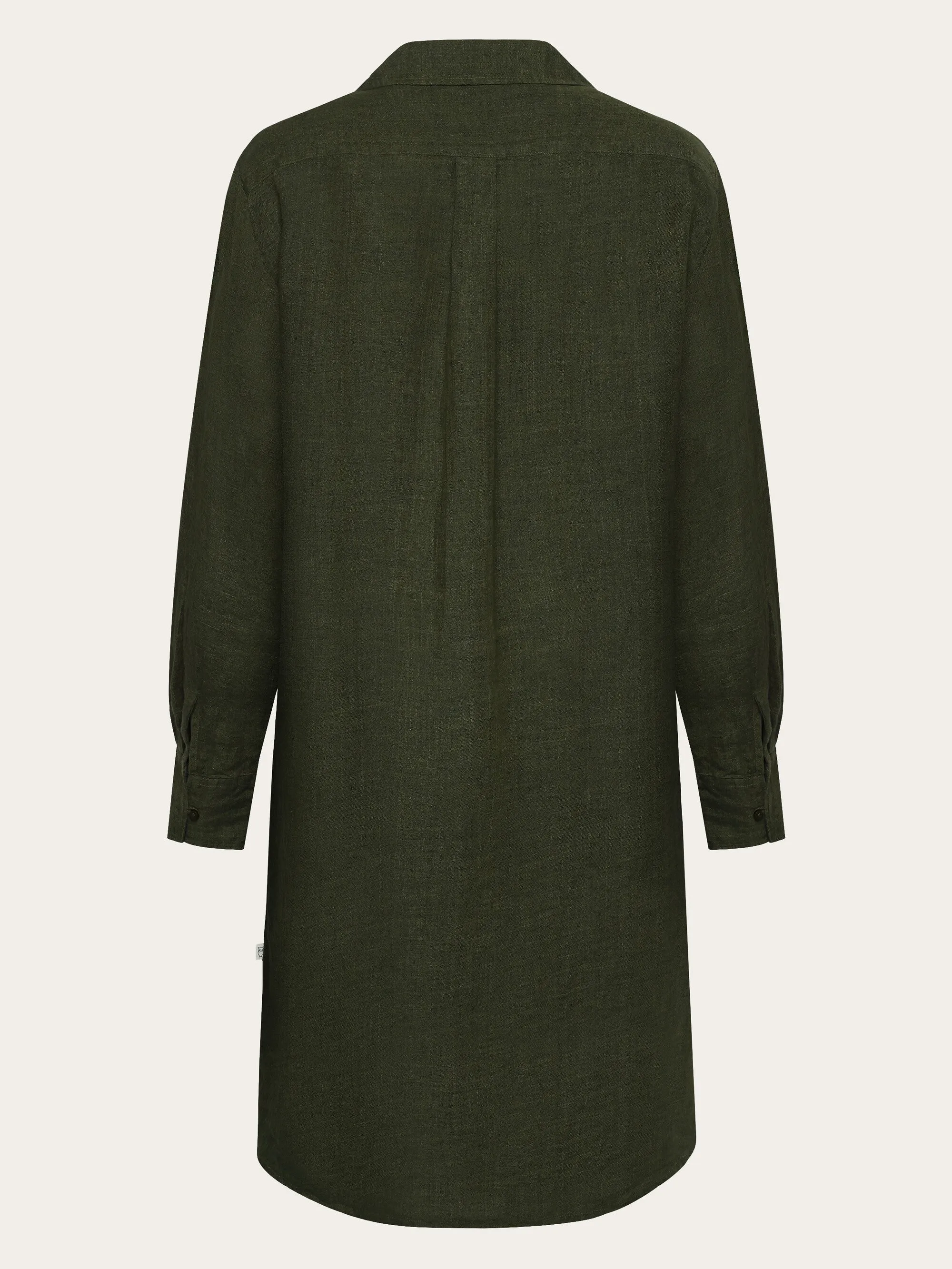 Classic linen dress - Burned Olive