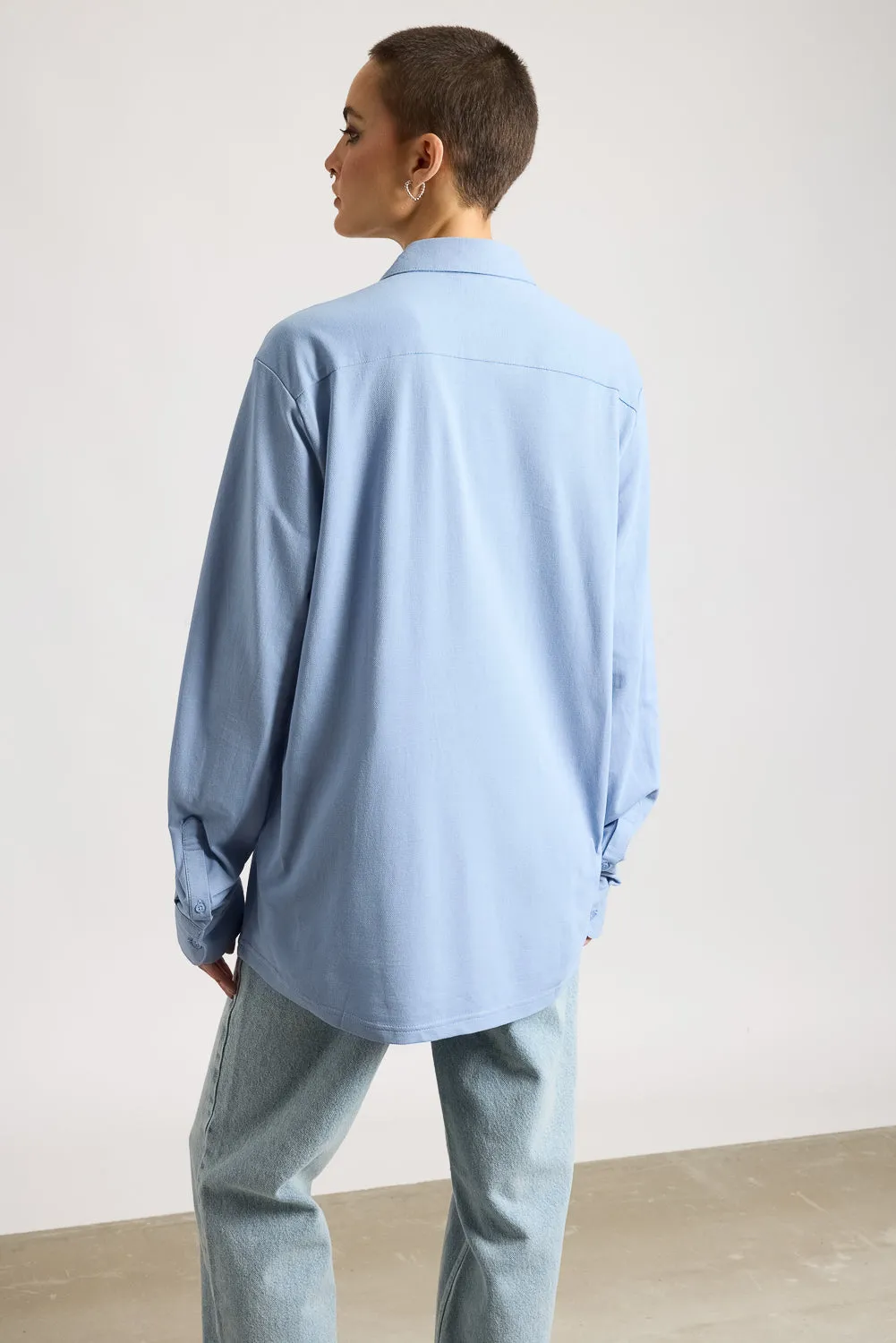 Classic Solid Women's Shirt - Cashmere Blue