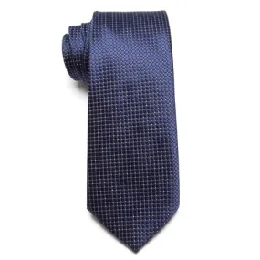 Classy Men Classic Blue Pin Check Necktie