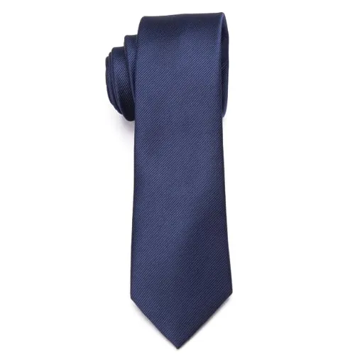 Classy Men Plain Blue Skinny Tie