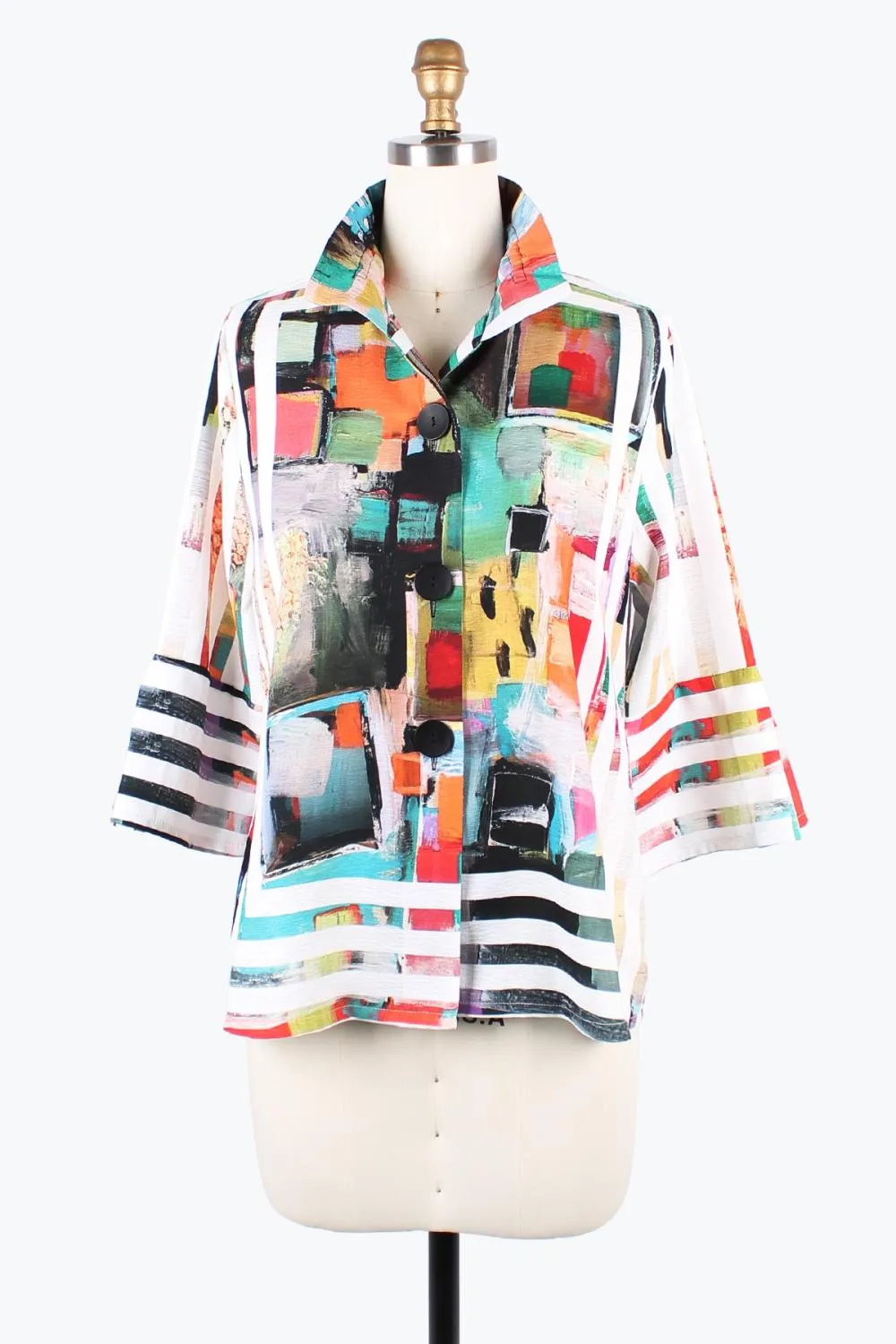 Colorized Striped Statement Jacket