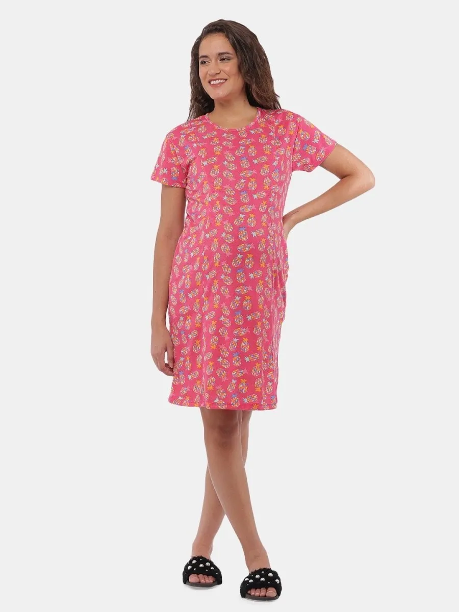 Combo Of Lookin' Pine & Sleepy Mumma Maternity T-Shirt Dress