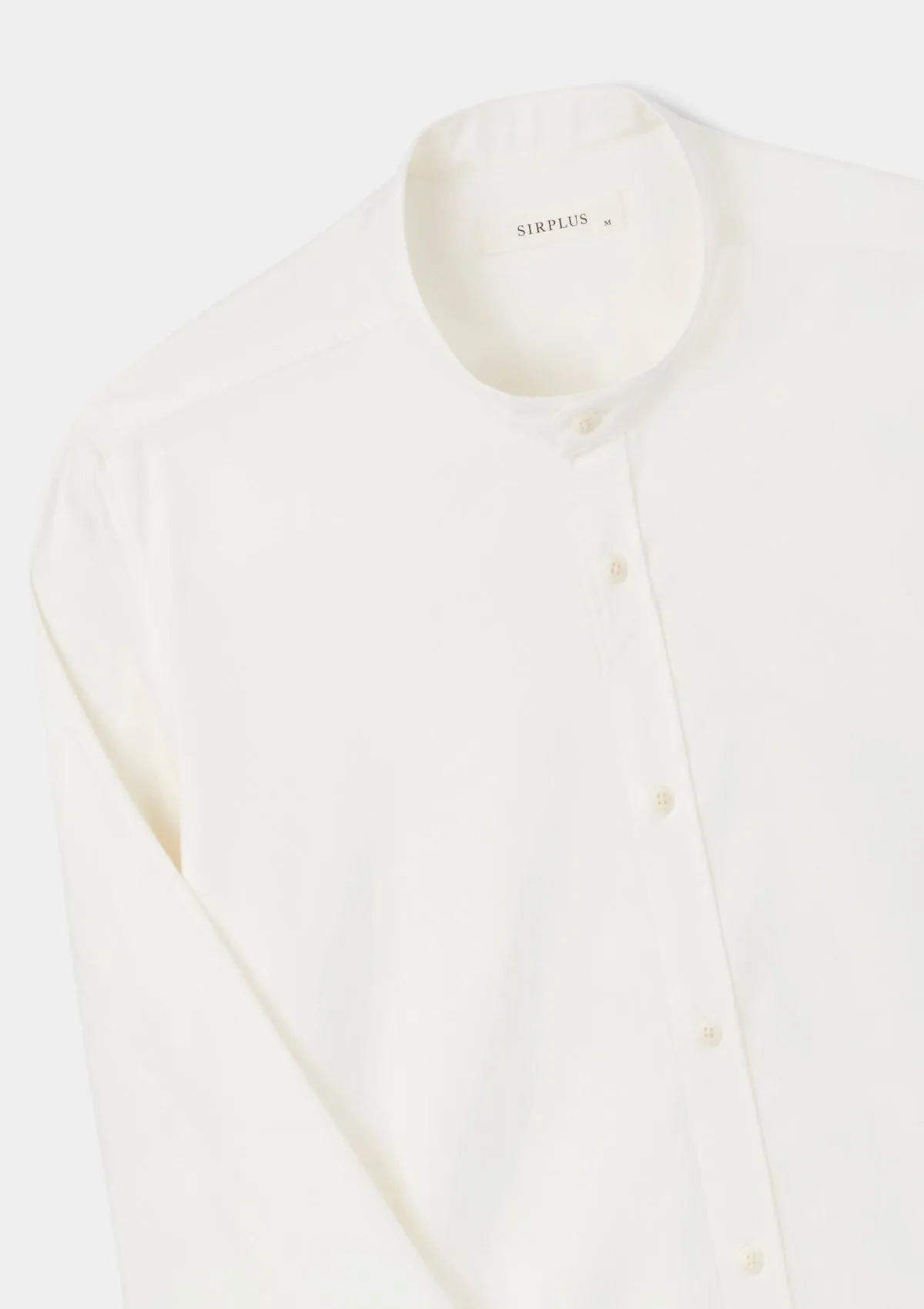 Cream Cotton Cashmere Grandad Shirt