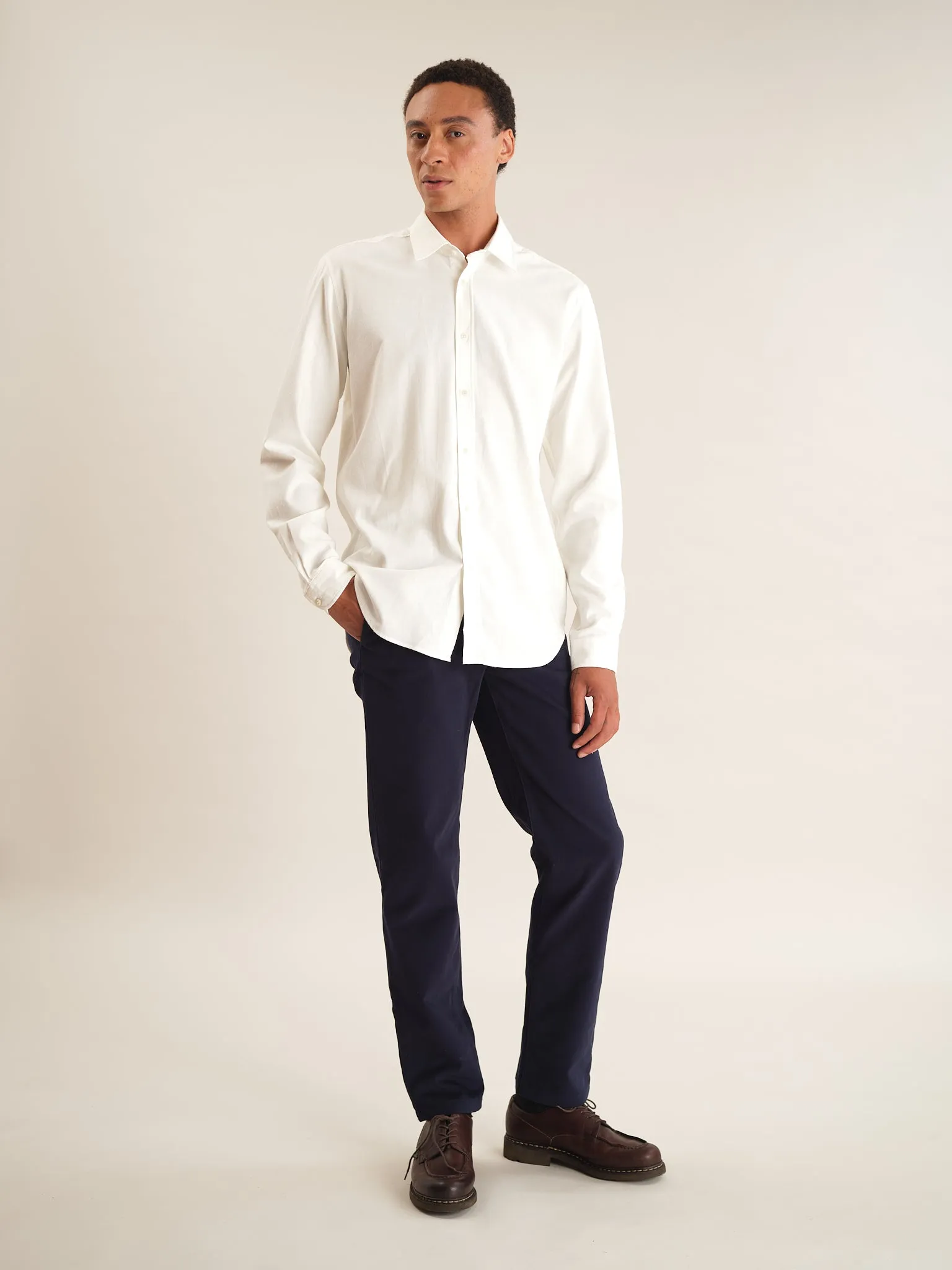 Cream Cotton Cashmere Shirt