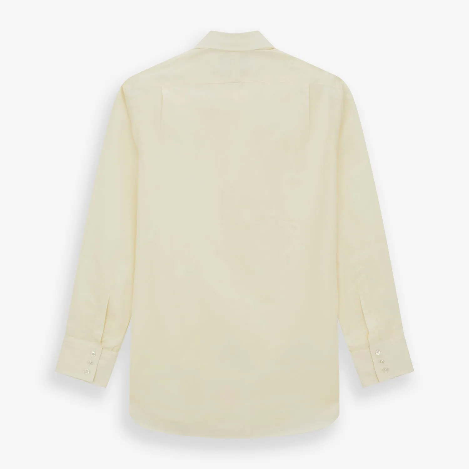 Cream Cotton Shirt with T&A Collar and 3-Button Cuffs