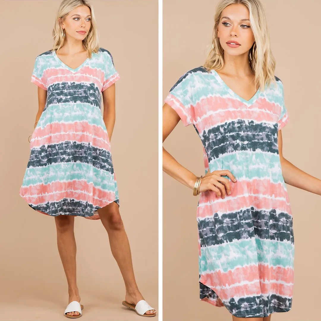 Create Your Fun Mint Green Tie Dye Dress