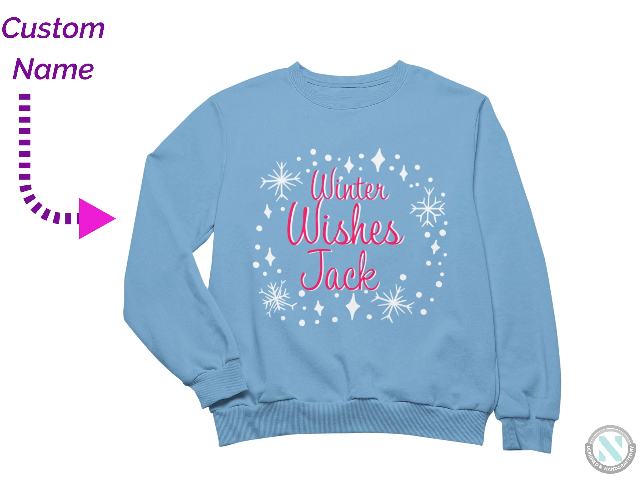 Custom Winter Wishes Christmas Sweatshirt Gift for Toddler Boys