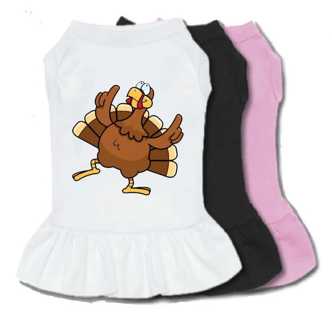 Dancing Turkey Thanksgiving Pet Dress