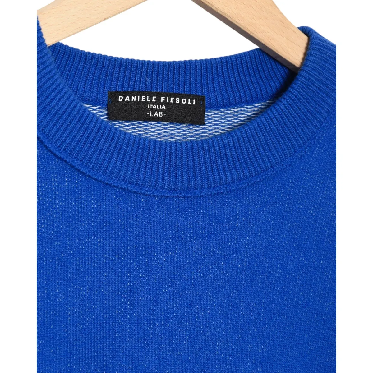 Daniele Fiesoli Classic Crew Merino/Cotton Fleece DF 7182 royal blue