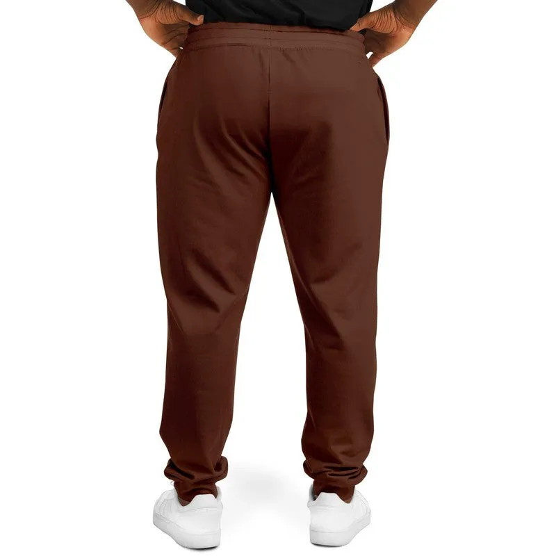 Dark Red Brown Joggers | Unisex | with PLUS sizes | Dark Pastel Red Brown | C0M60Y60K80