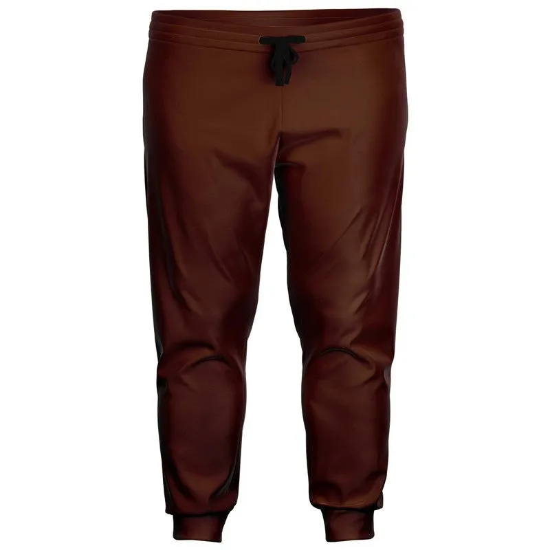 Dark Red Brown Joggers | Unisex | with PLUS sizes | Dark Pastel Red Brown | C0M60Y60K80