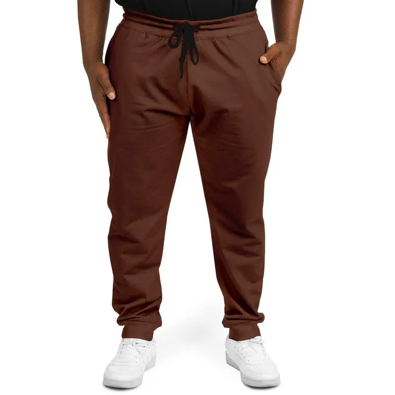 Dark Red Brown Joggers | Unisex | with PLUS sizes | Dark Pastel Red Brown | C0M60Y60K80