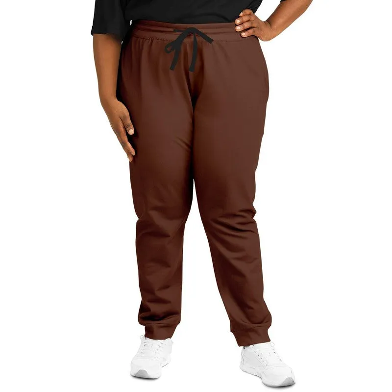 Dark Red Brown Joggers | Unisex | with PLUS sizes | Dark Pastel Red Brown | C0M60Y60K80