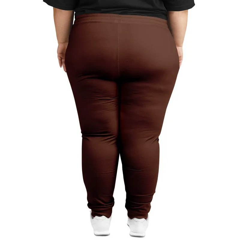 Dark Red Brown Joggers | Unisex | with PLUS sizes | Dark Pastel Red Brown | C0M60Y60K80