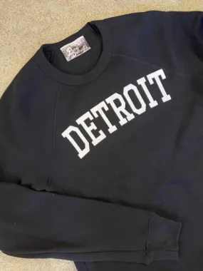 Detroit Collegiate Arch Pullover /  White   Black / Unisex