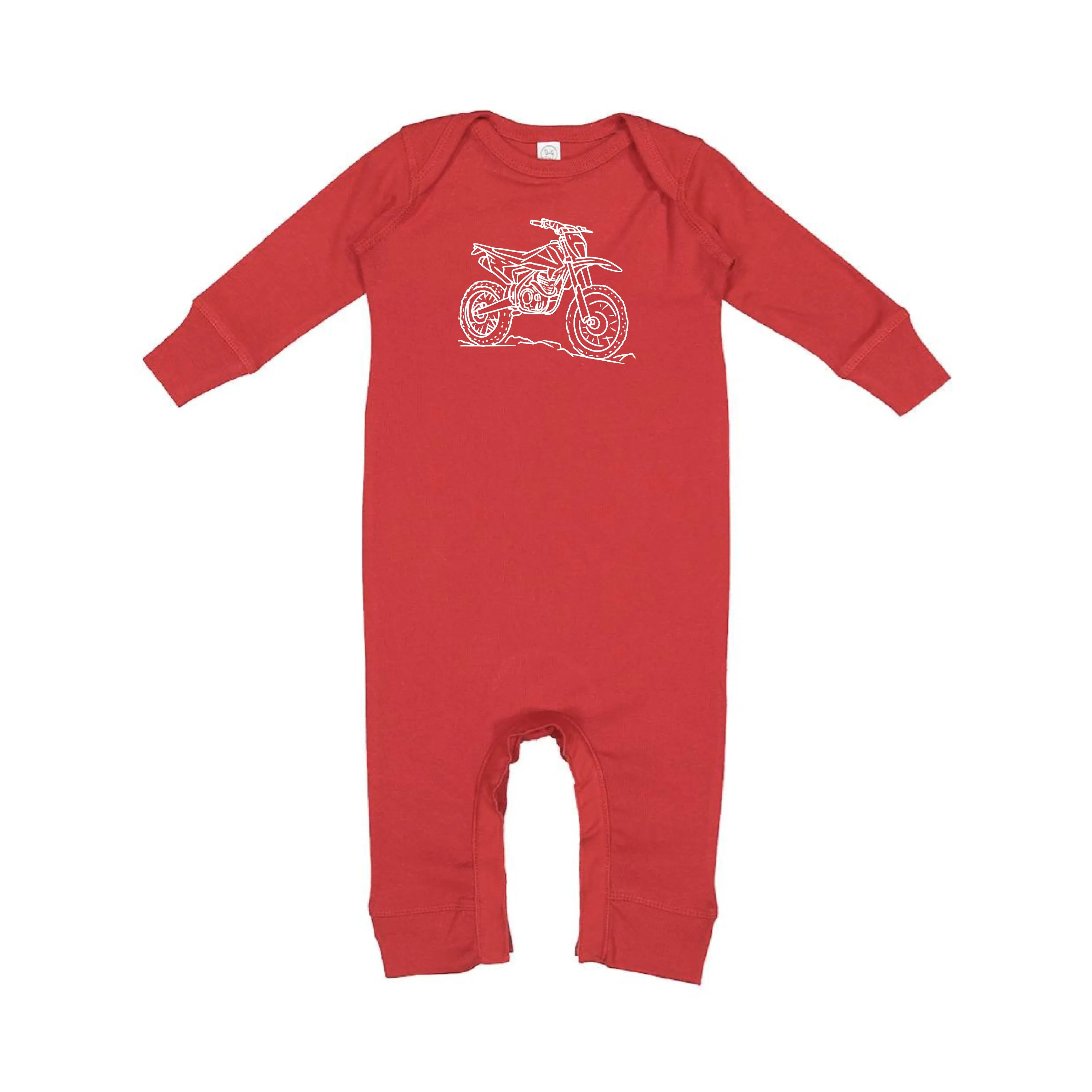 DIRT BIKE - Minimalist Design - One Piece Baby Sleeper