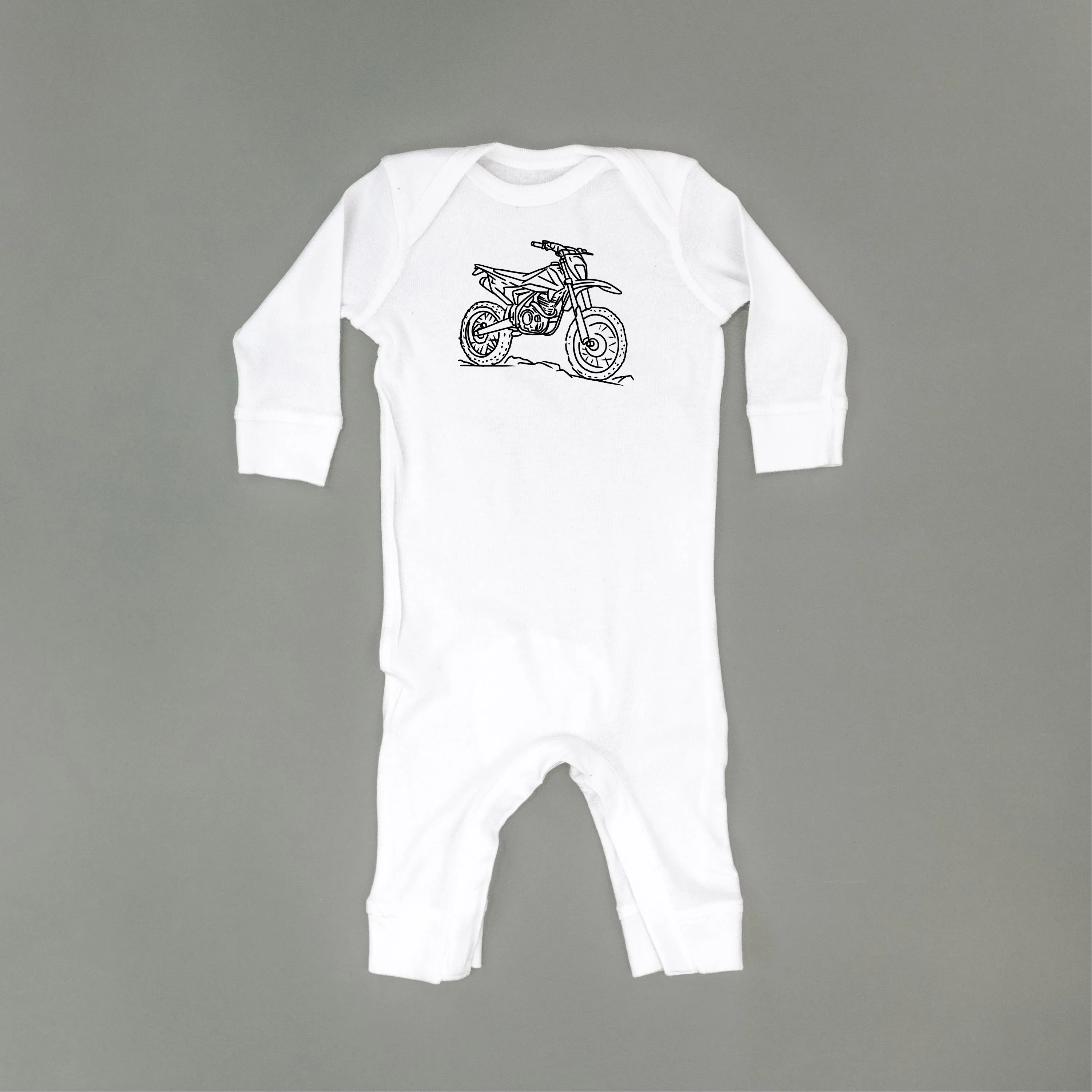 DIRT BIKE - Minimalist Design - One Piece Baby Sleeper