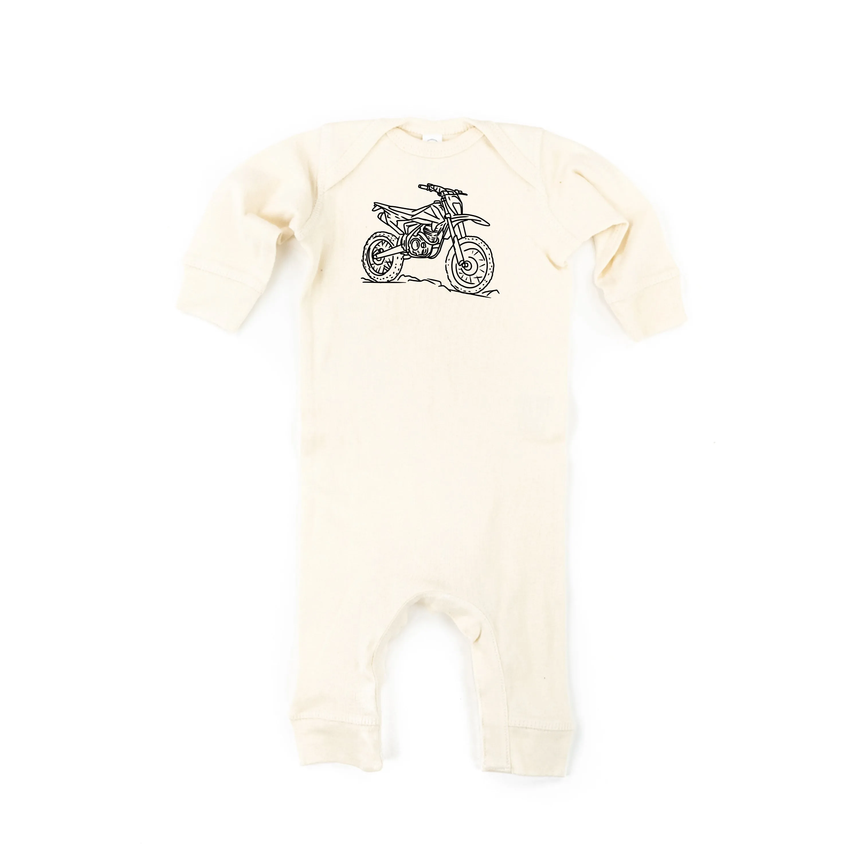 DIRT BIKE - Minimalist Design - One Piece Baby Sleeper