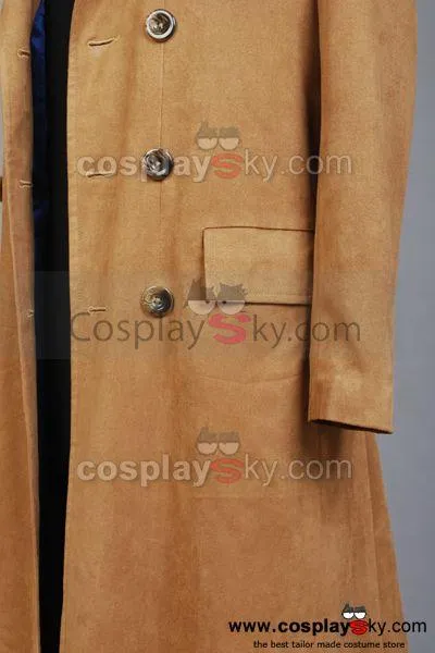 Doctor Who Dr. Brown Long Trench Coat Suit Costume Custom Made