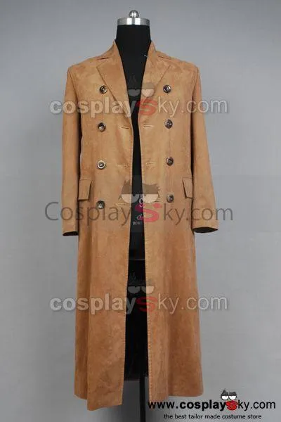 Doctor Who Dr. Brown Long Trench Coat Suit Costume Custom Made