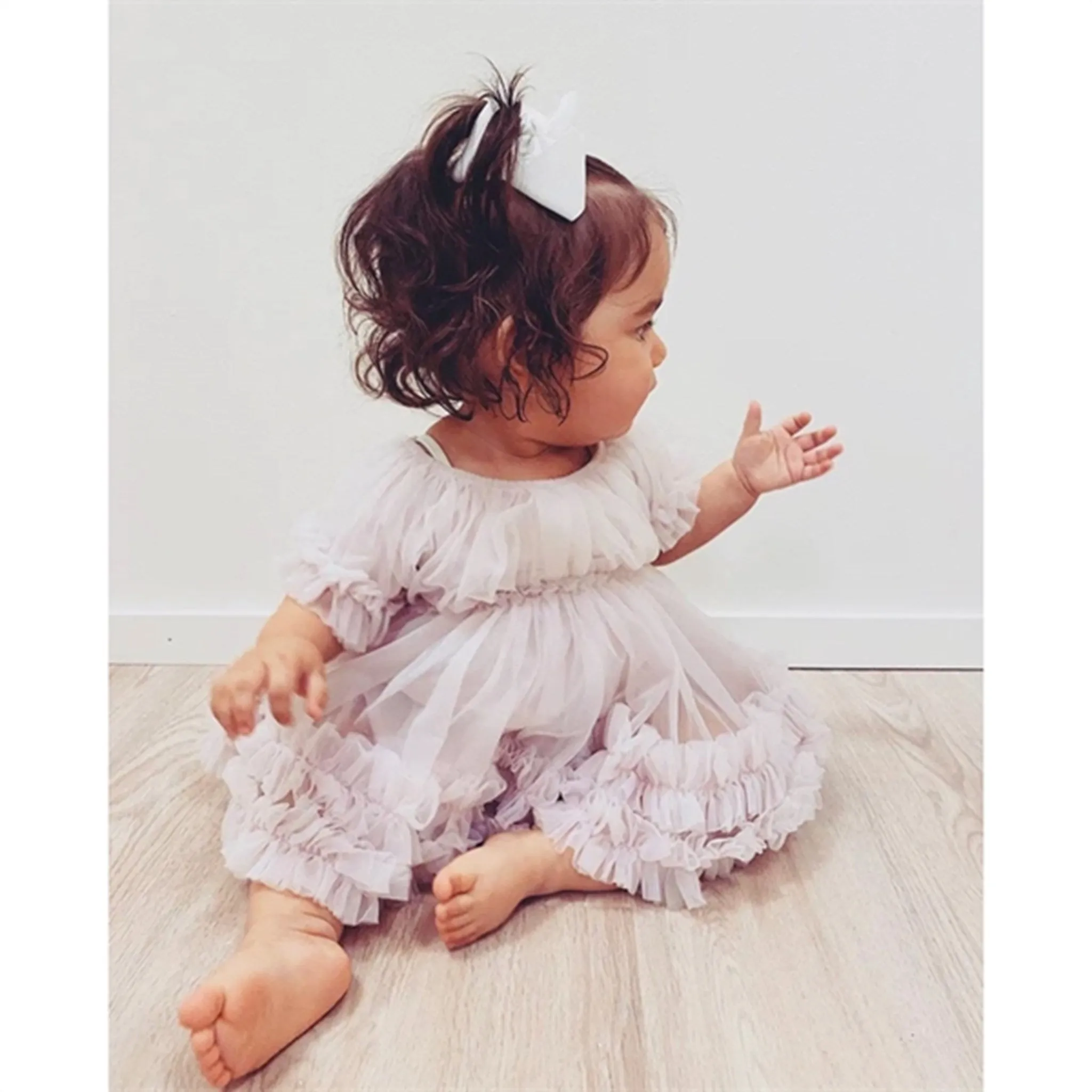 Dolly by Le Petit Frilly Dress Lavender