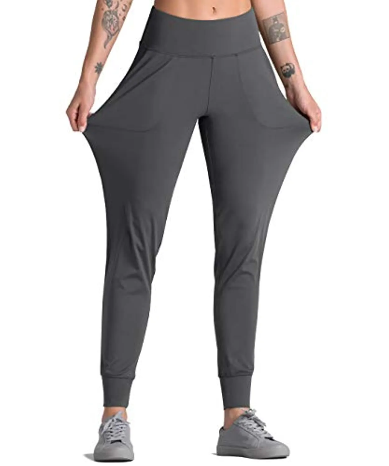 Dragon Fit Joggers for Women with Pockets,High Waist Workout Yoga Tapered Sweatpants Women's Lounge Pants