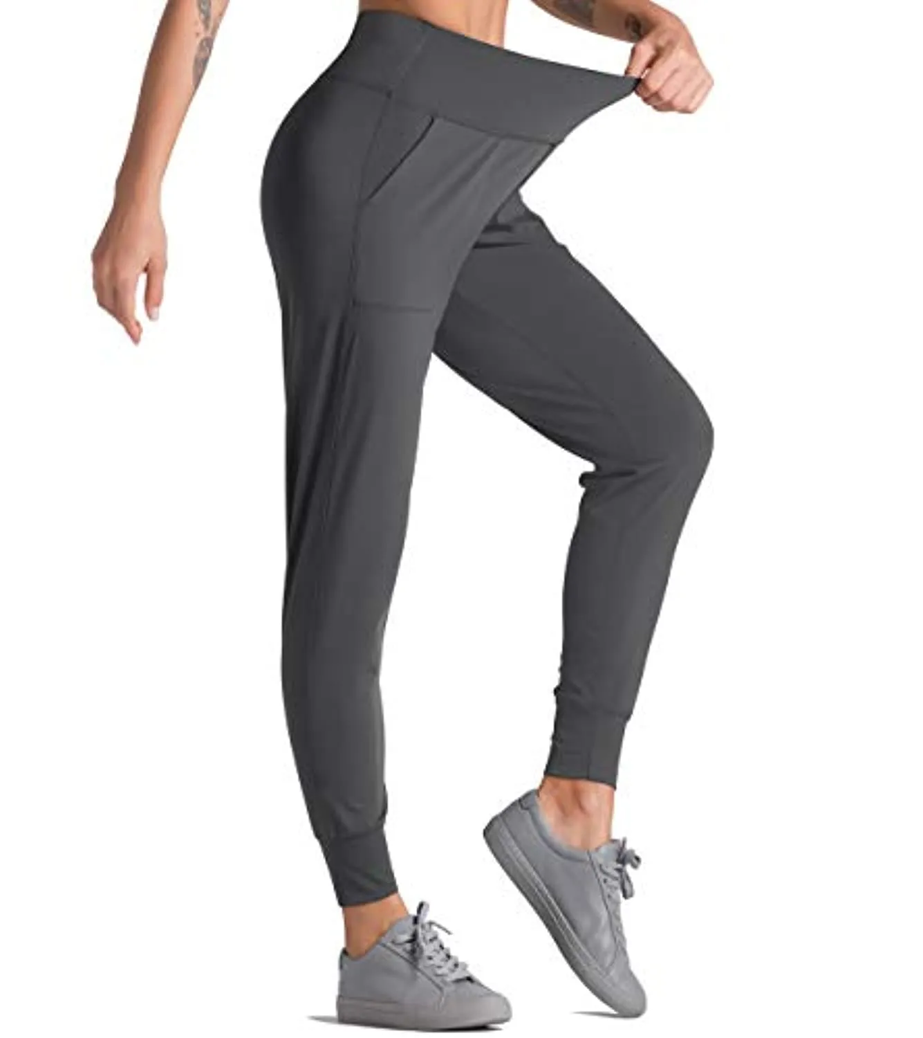 Dragon Fit Joggers for Women with Pockets,High Waist Workout Yoga Tapered Sweatpants Women's Lounge Pants