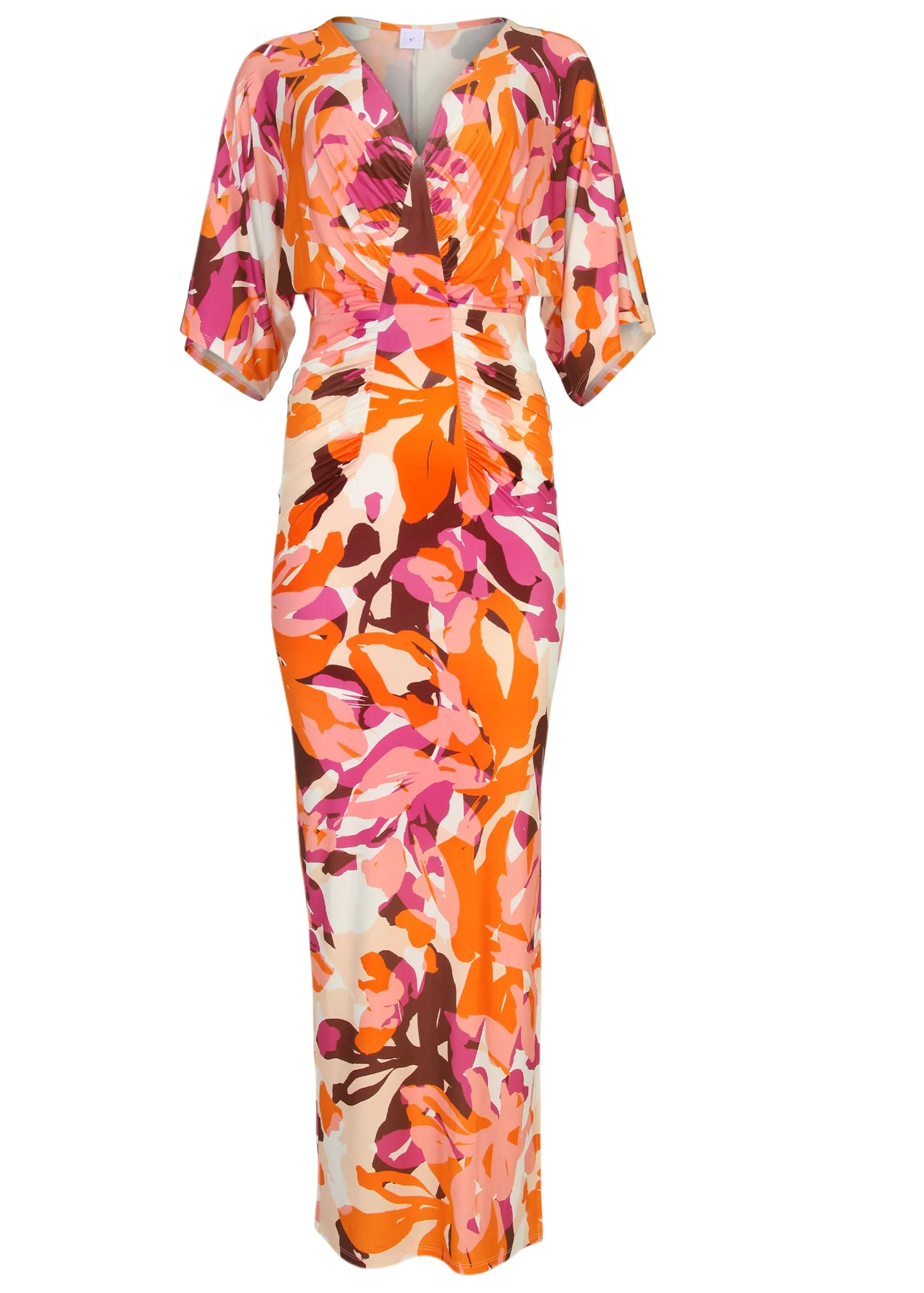 Drape Sleeve Maxi Dress - Desert Floral