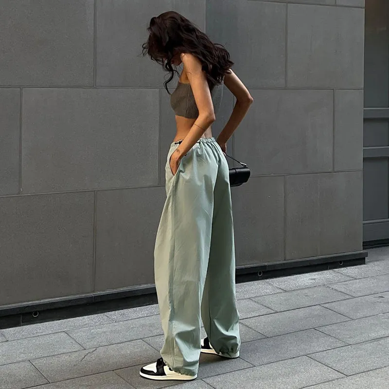 Drawstring Waist-Controlled Home Casual Working Long Pants