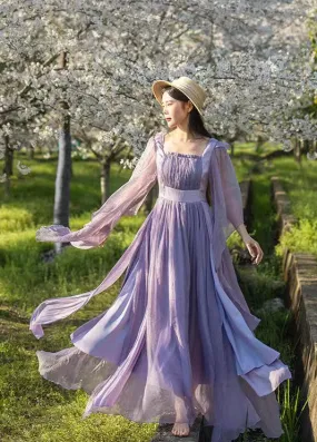 Dreamy Pastel Lavender Prairie Dress