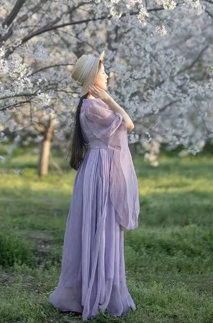 Dreamy Pastel Lavender Prairie Dress