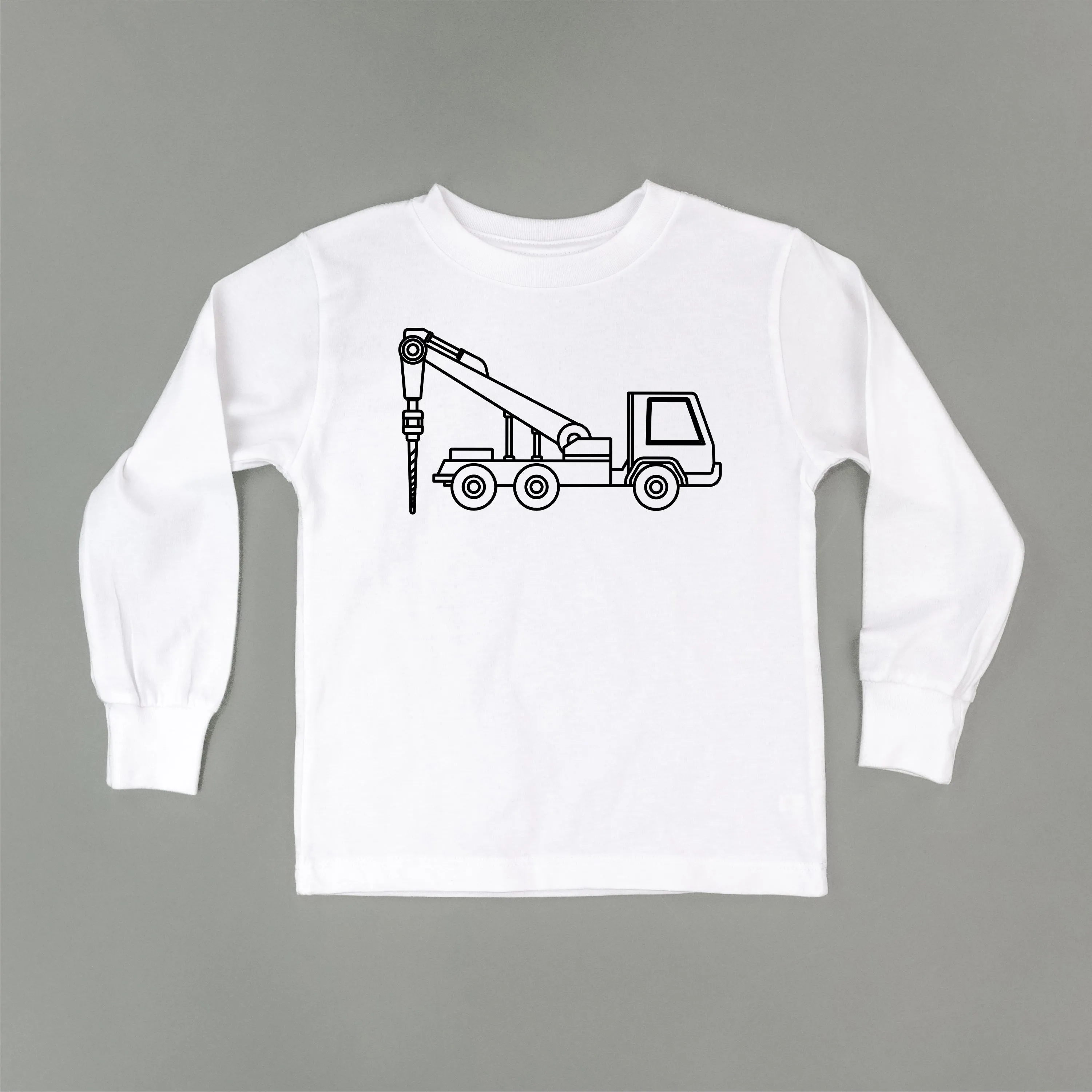 DRILLING TRUCK - Minimalist Design - Long Sleeve Child Shirt