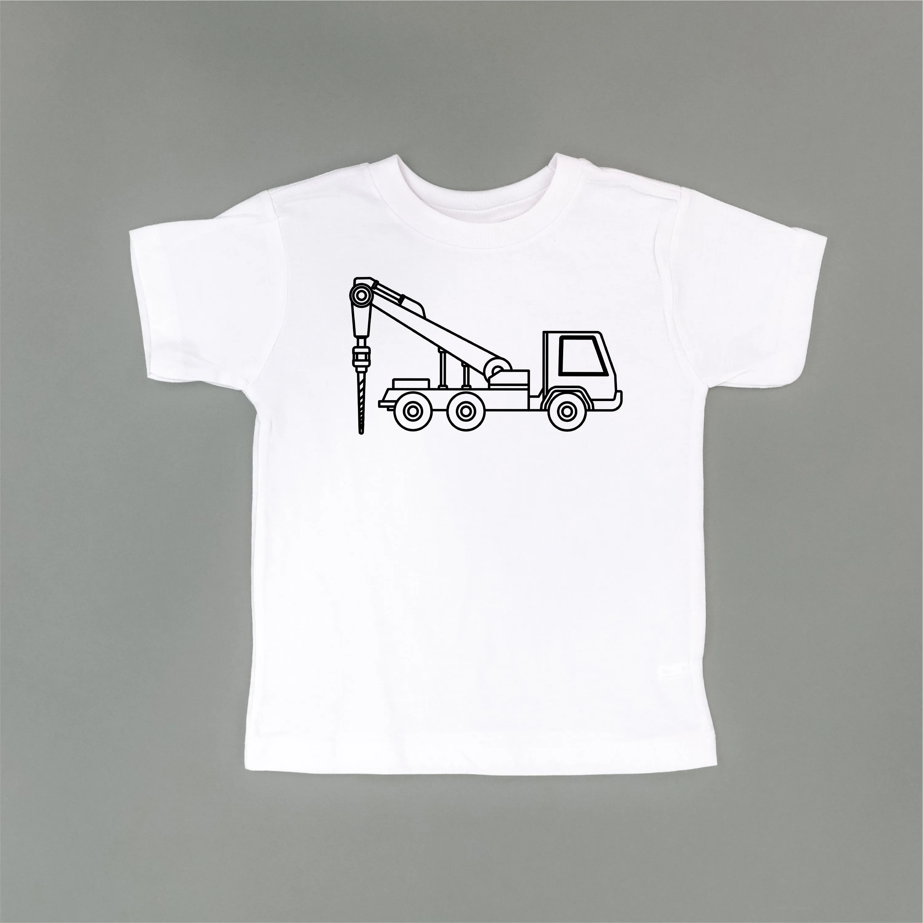 DRILLING TRUCK - Minimalist Design - Short Sleeve Child Shirt