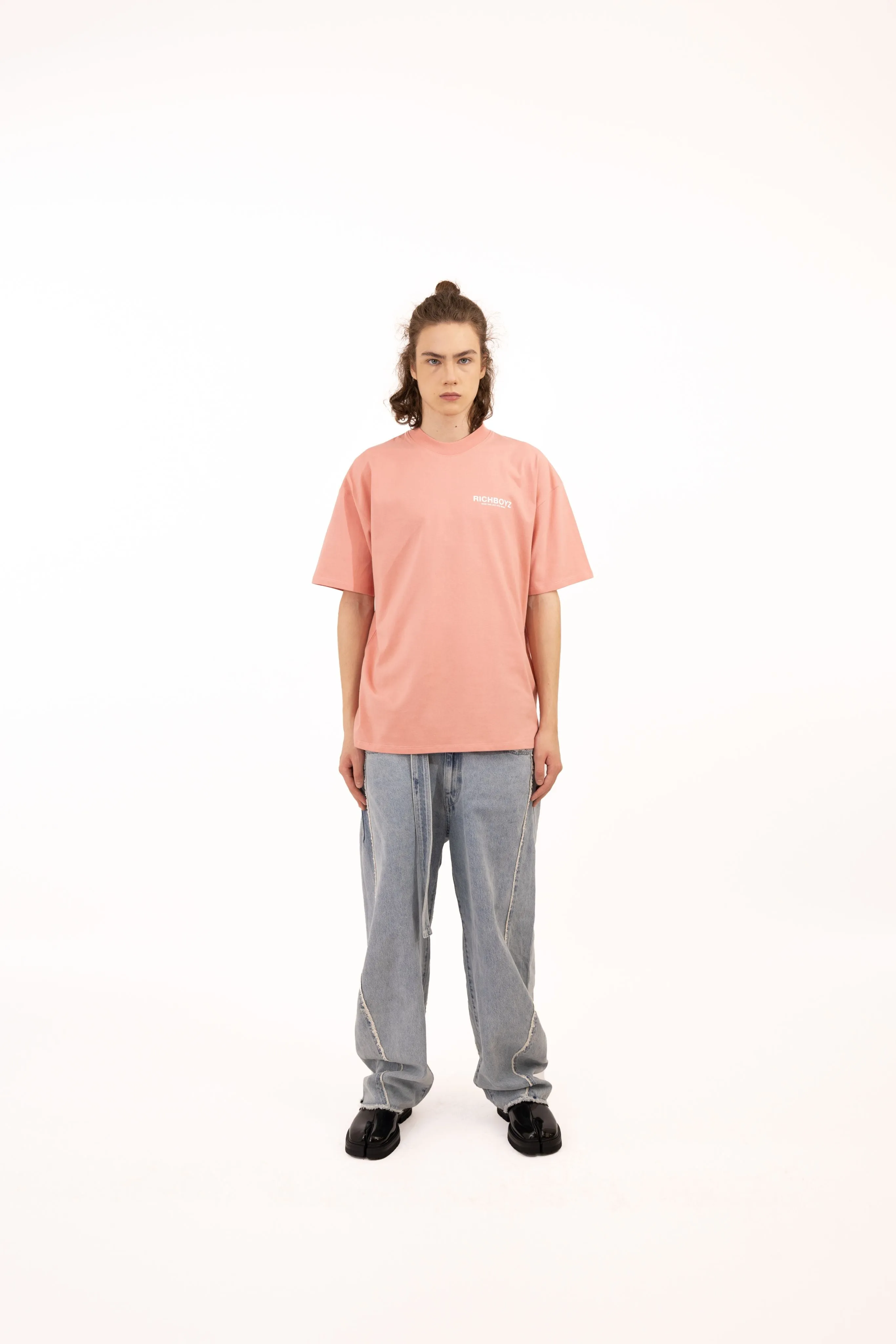 DROP SHOULDER TEE - PASTEL PINK