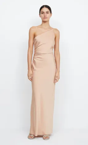 ETERNITY ASYM MAXI DRESS - ROSE GOLD