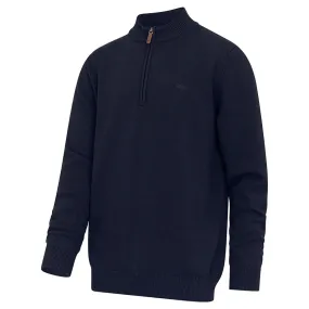 Falkirk Quarter Zip Pullover - Heather Blue by Hoggs of Fife