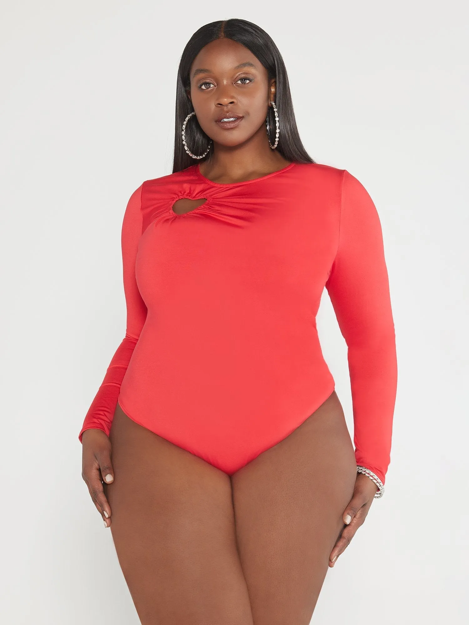 Fashion To Figure - Melanie Heart Cutout Bodysuit