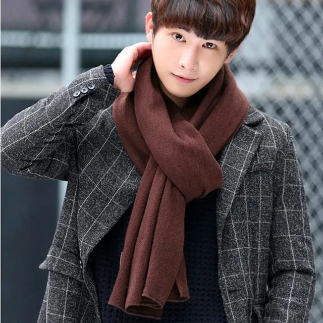 Fashion Winter Knit Solid Color Long Scarf #7387