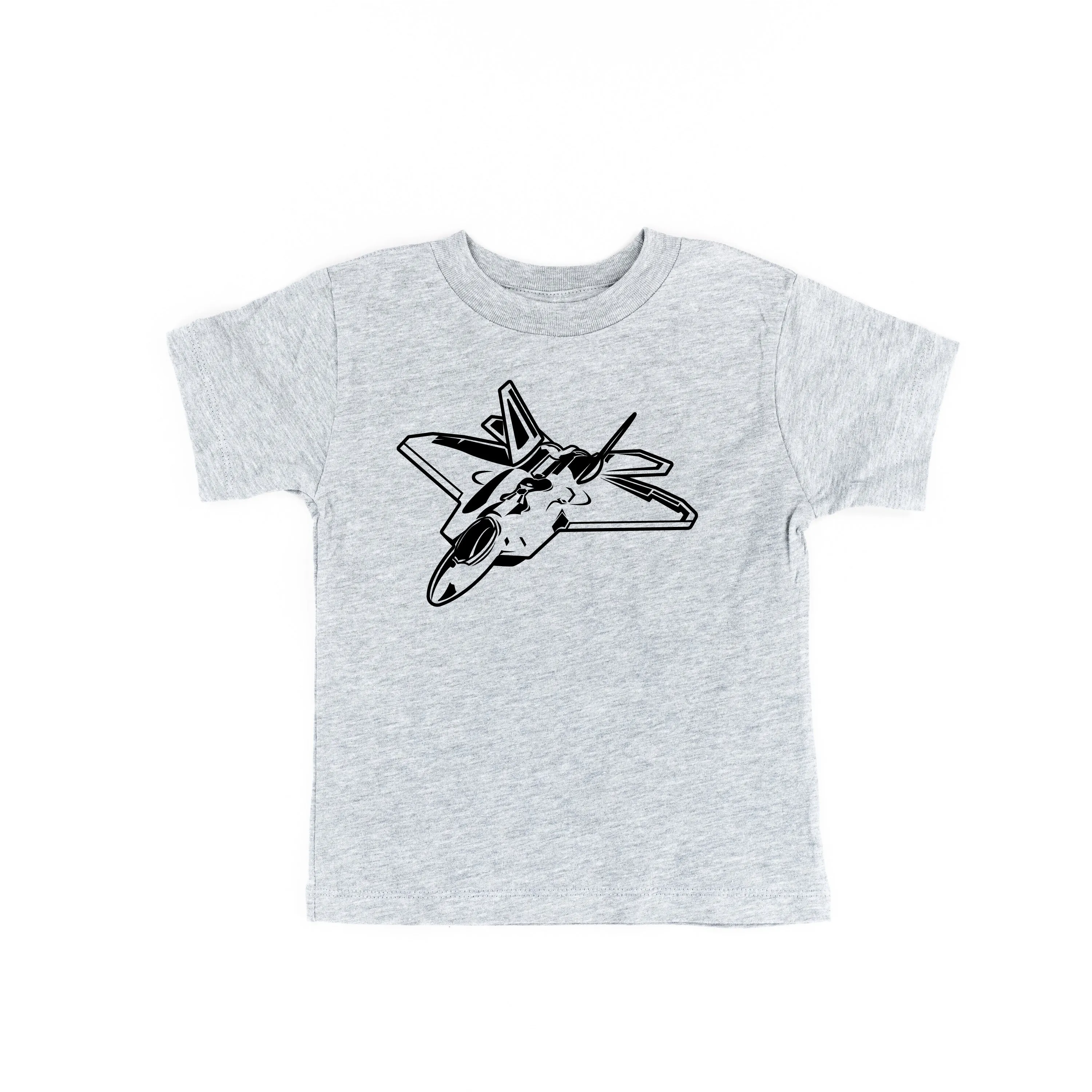 FIGHTER JET - Minimalist Design - Short Sleeve Child Shirt