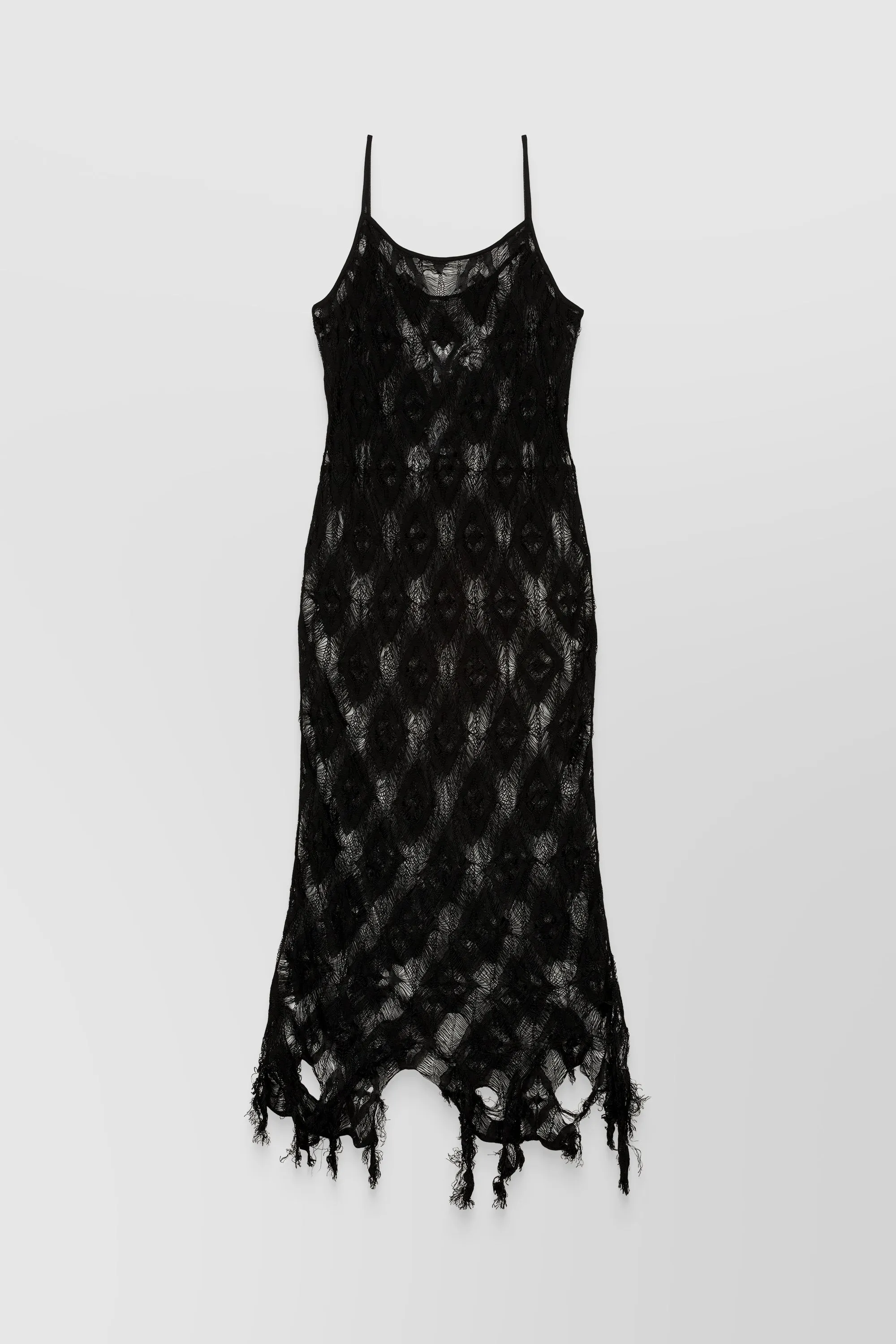 Fil coupé jacquard slip midi-dress