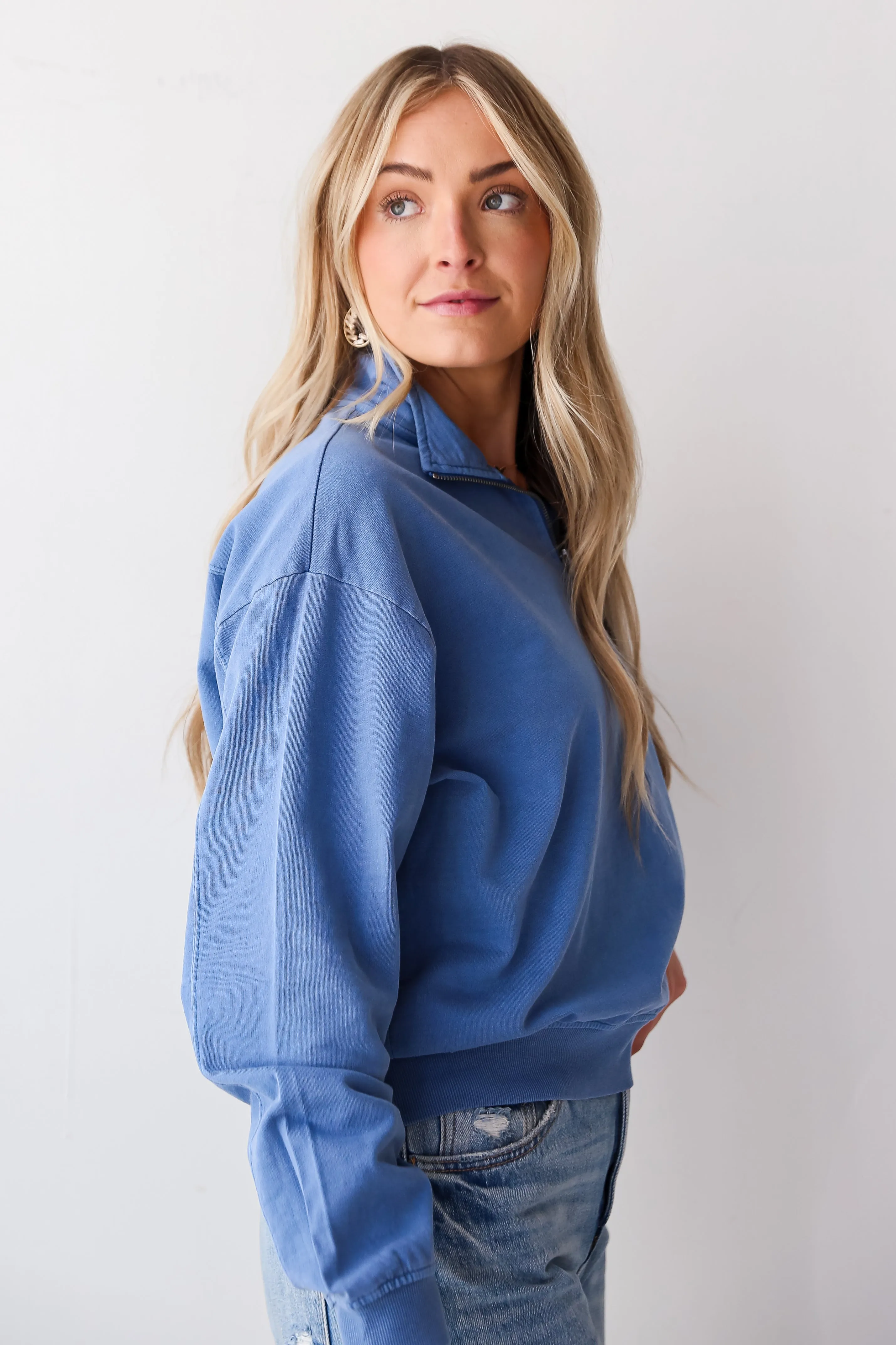 FINAL SALE - Comfy Mindset Quarter-Zip Pullover - DU DEAL