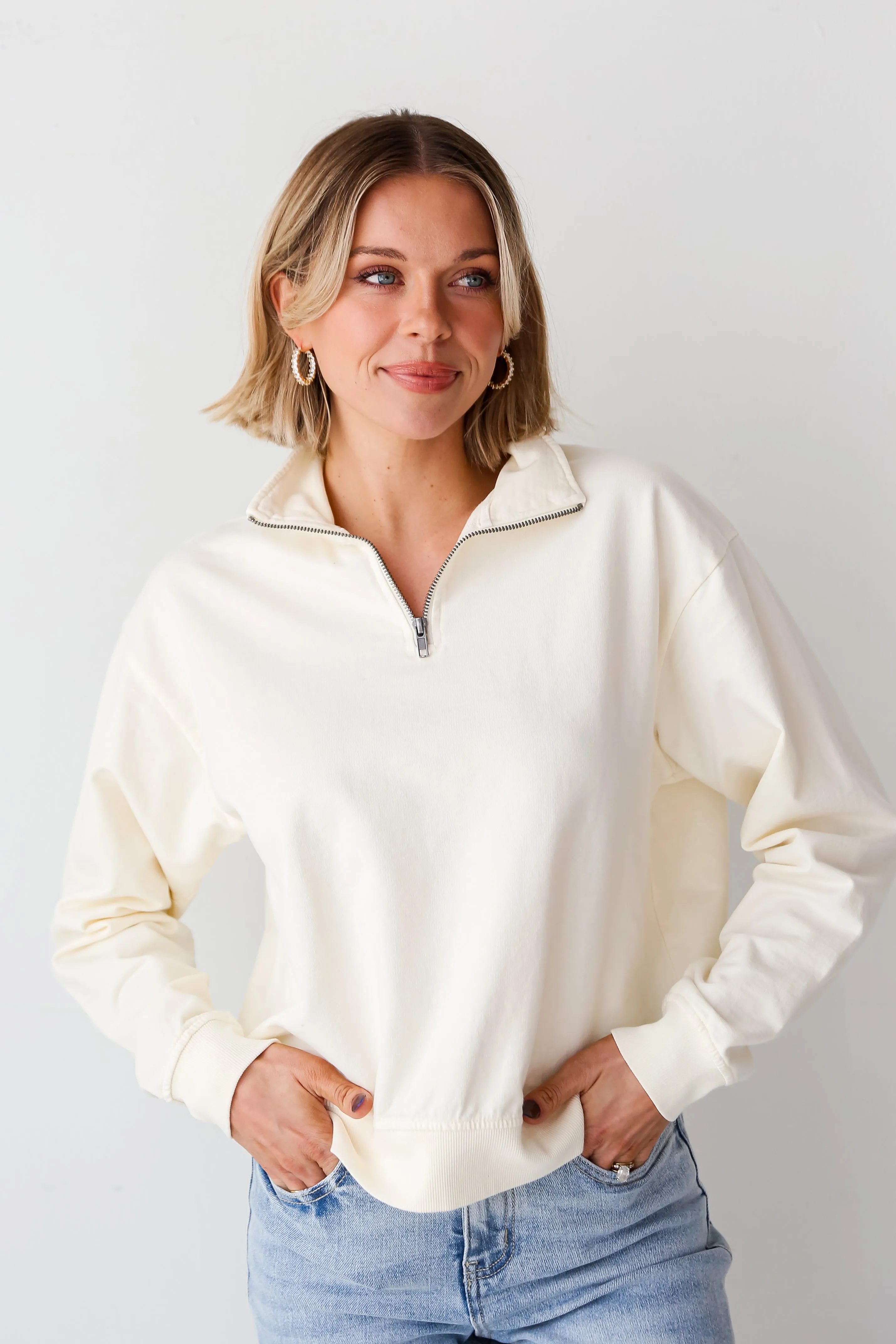 FINAL SALE - Comfy Mindset Quarter-Zip Pullover - DU DEAL