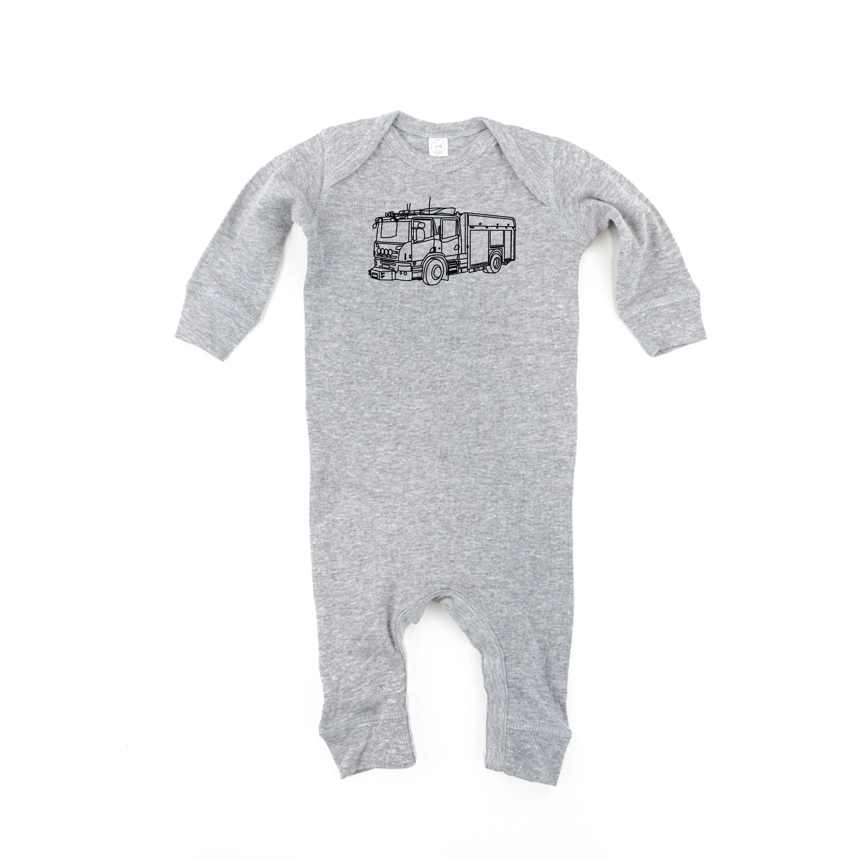 FIRE TRUCK - Minimalist Design - One Piece Baby Sleeper